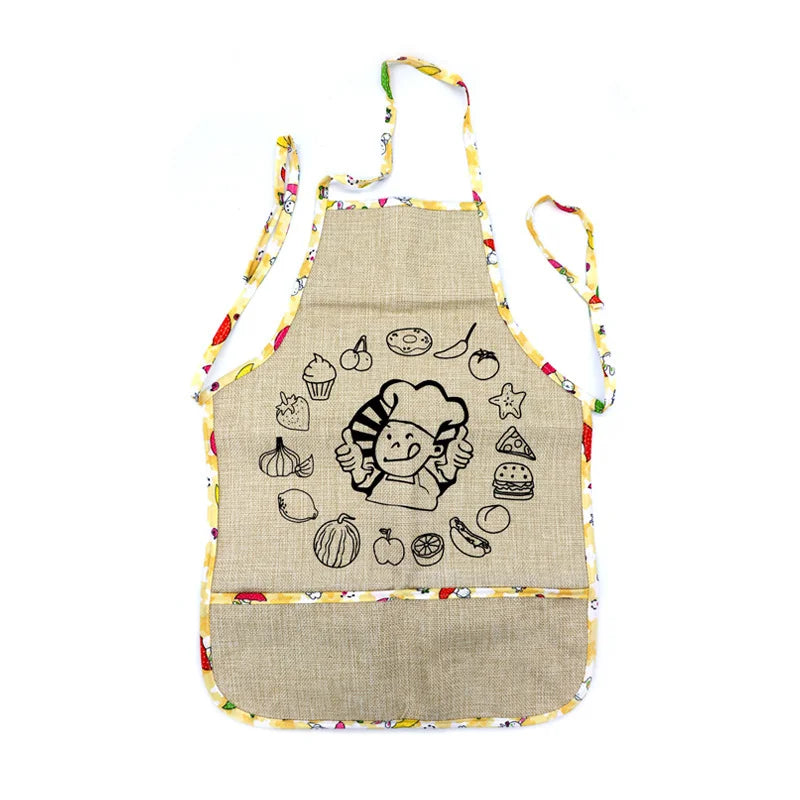 Kids Painting Apron With Water Paints