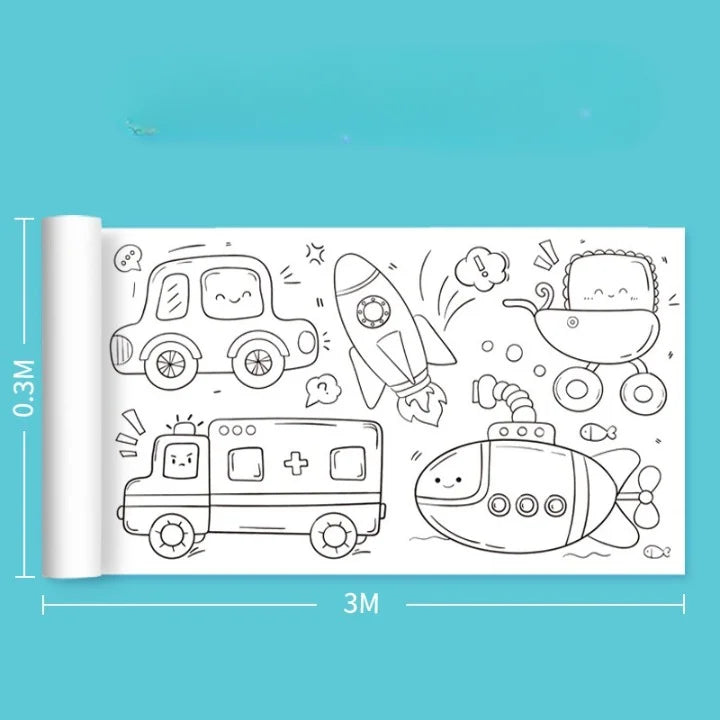 Childeren Coloring Drawing Painting Roll Sticker