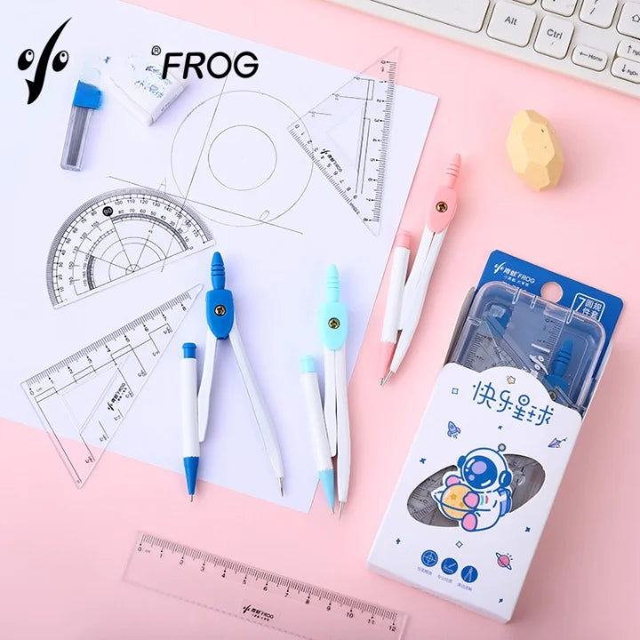 Little Frog 8 Pcs Geometry Set With Compass