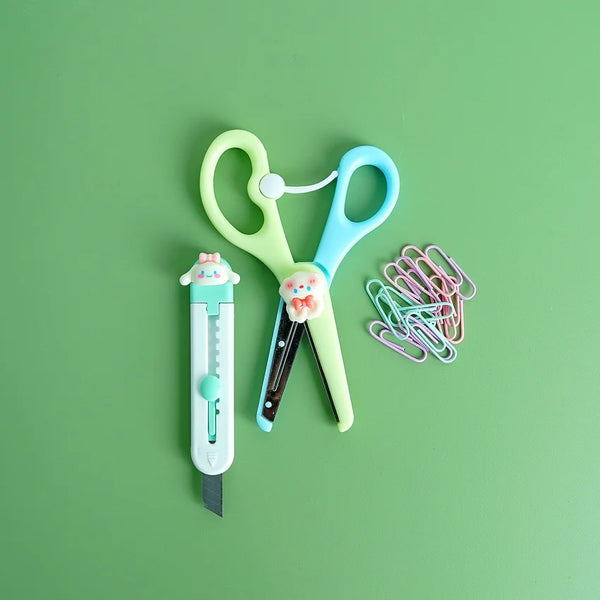 Macaron Candy Color Scissor With Paper Cutter