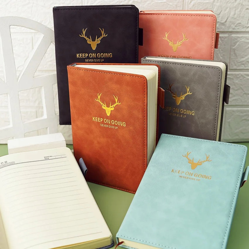 Markhor Printed A5 Leather Notebook Journal