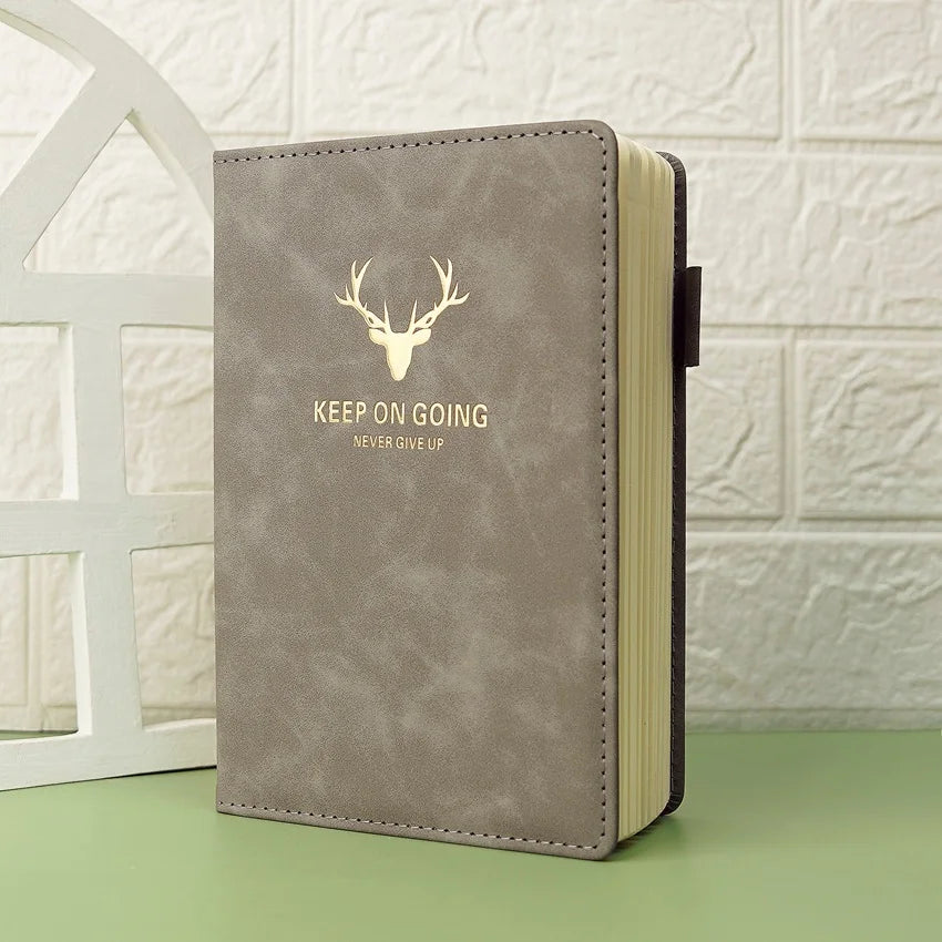 Markhor Printed A5 Leather Notebook Journal