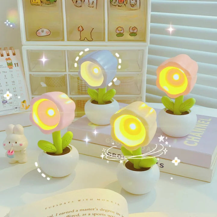 Mini Flower Pot Night Lamp