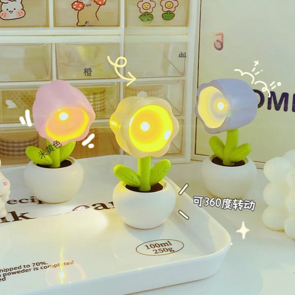 Mini Flower Pot Night Lamp