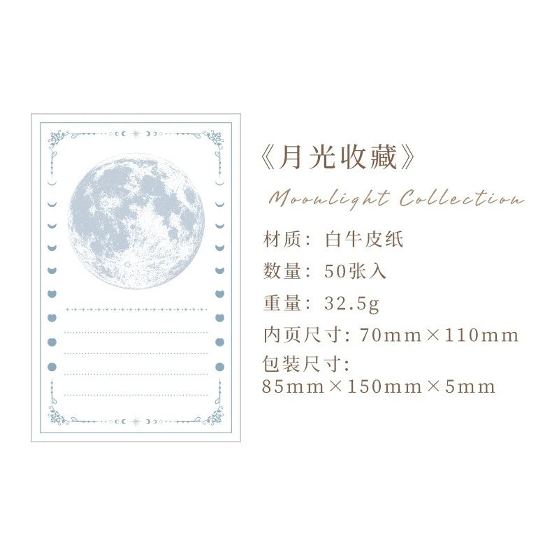 Moonlight Florescence Series Decorative Journaling Sheets