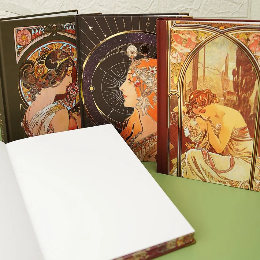 Mucha Inspired Large Sketchbook and Scrapbook