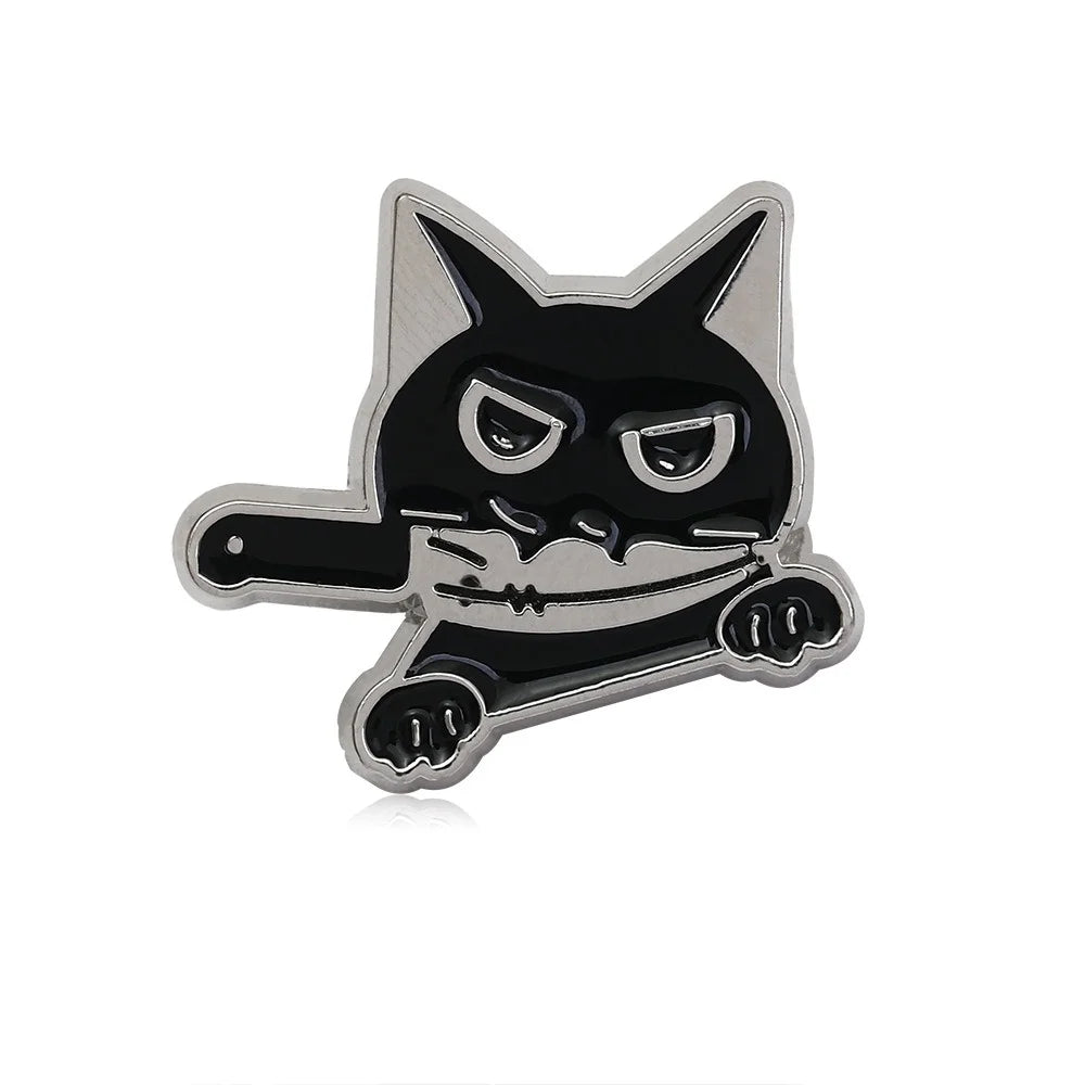 Enamel Pin - Black Cat Society