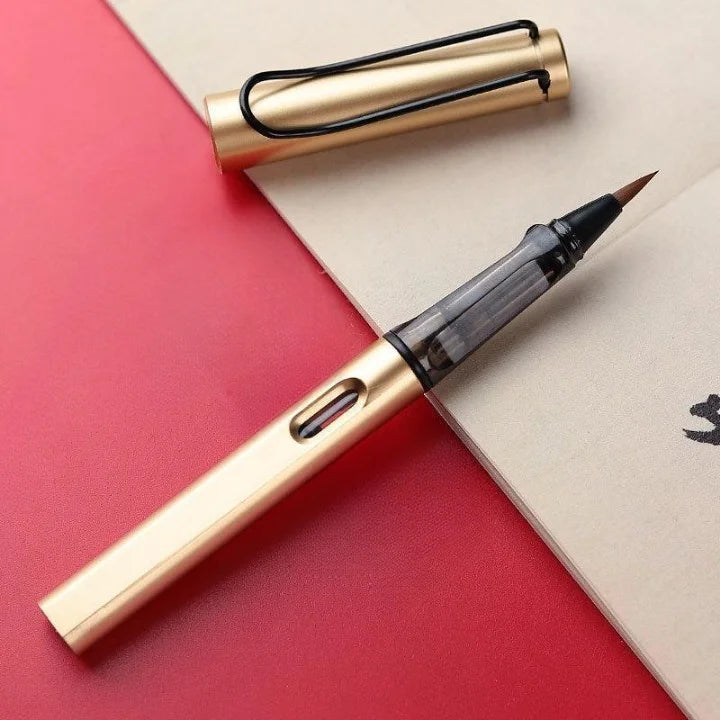 New Fountain Pen Style Calligraphy Metal Brush Pen