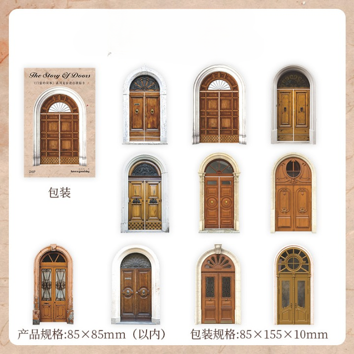 Non-Sticky Vintage Door And Window Hollow Material Card
