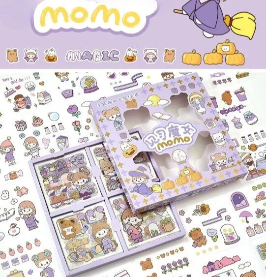 PET Girl Cute Gift MOMO Stickers Box