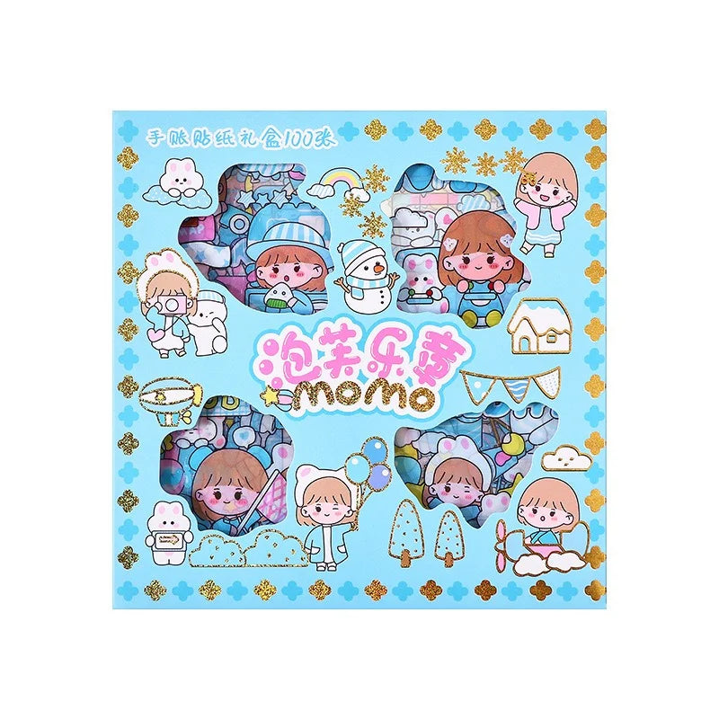 PET Girl Cute Gift MOMO Stickers Box