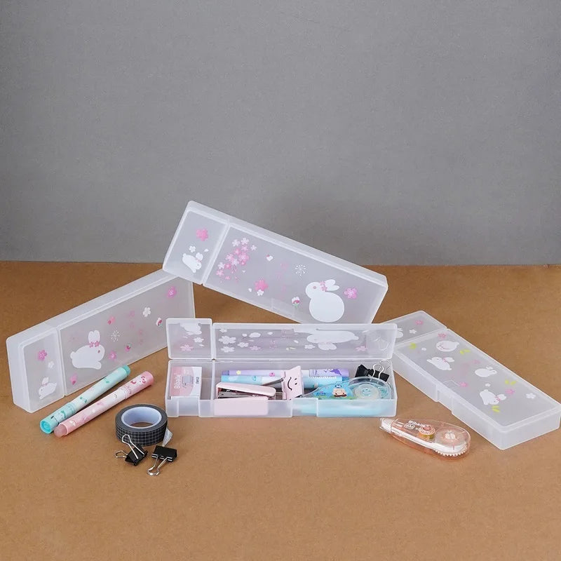 PVC Translucent Pencil Box - Sakura