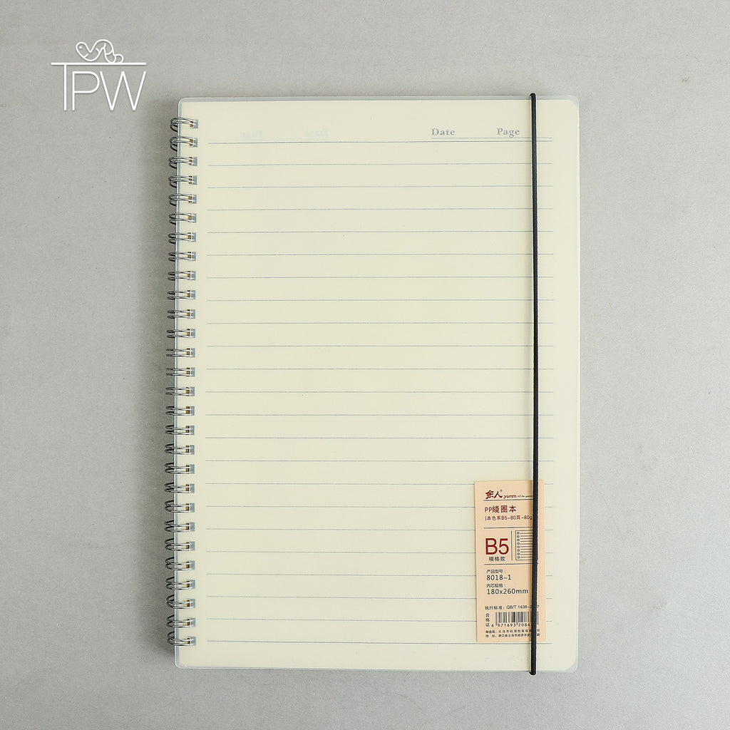 M&G Spiral Lined Elastic Closure B5 Notebook