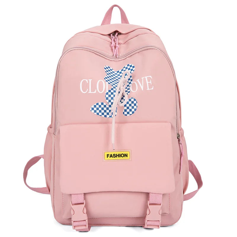 Rabbit Bear and Phrase Graphic Functional Backpack Bag