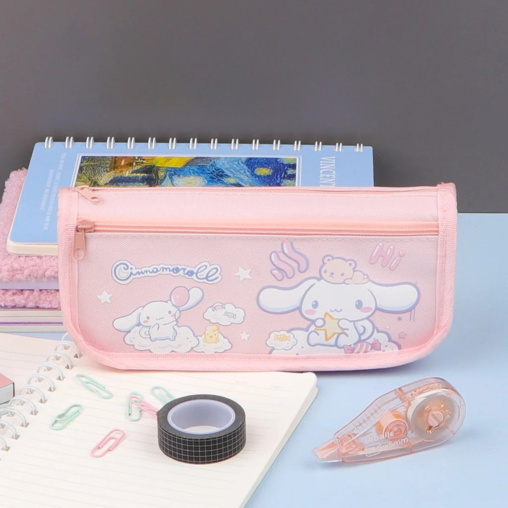 Large Capacity Sanrio Printed Pencil Case Pouch