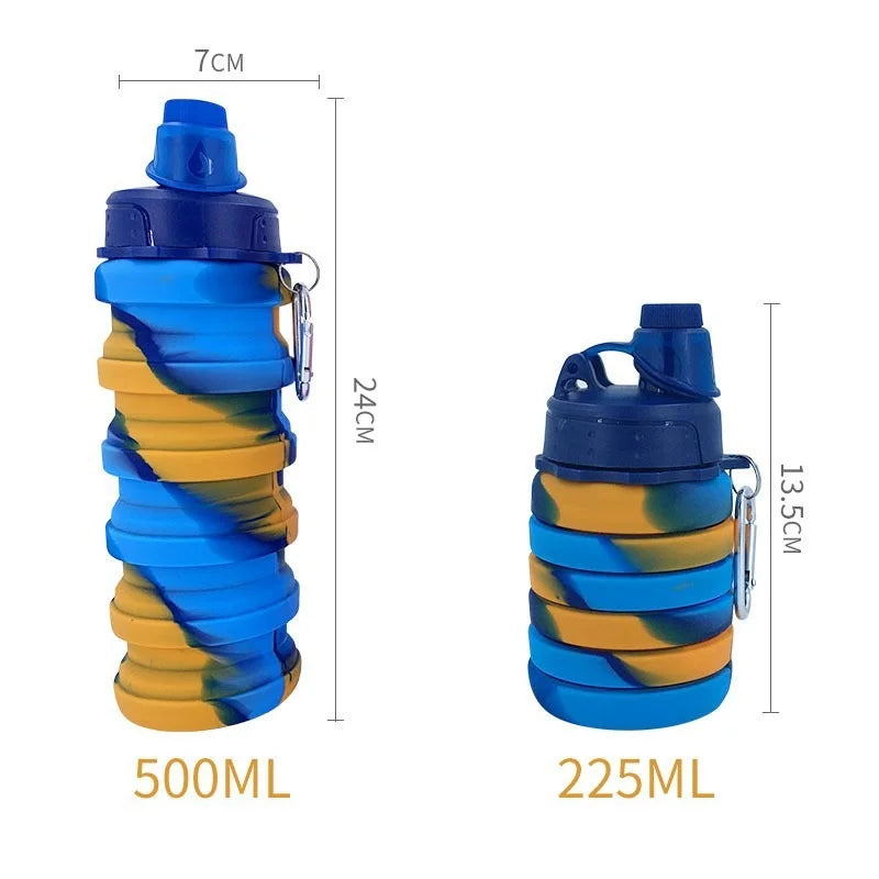 Silicone Sports Retractable Water Bottle