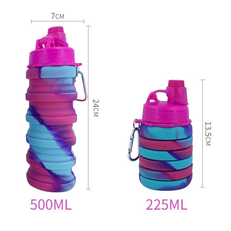Silicone Sports Retractable Water Bottle