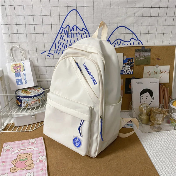 Solid Color Korean Style Schoolbag and Backpack