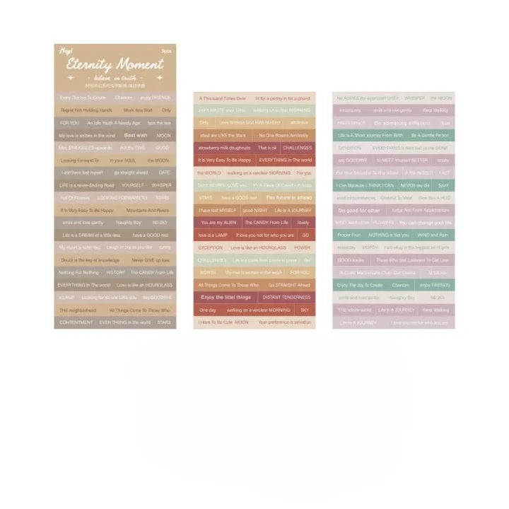 Sugar Poetry English Words Assorted Sticker Sheet