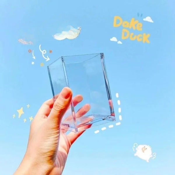 Square Shaped Transparent Pen Holder