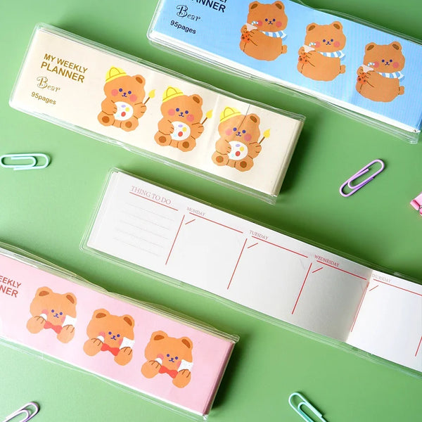 Sweet Bear Mini Portable Weekly Planner