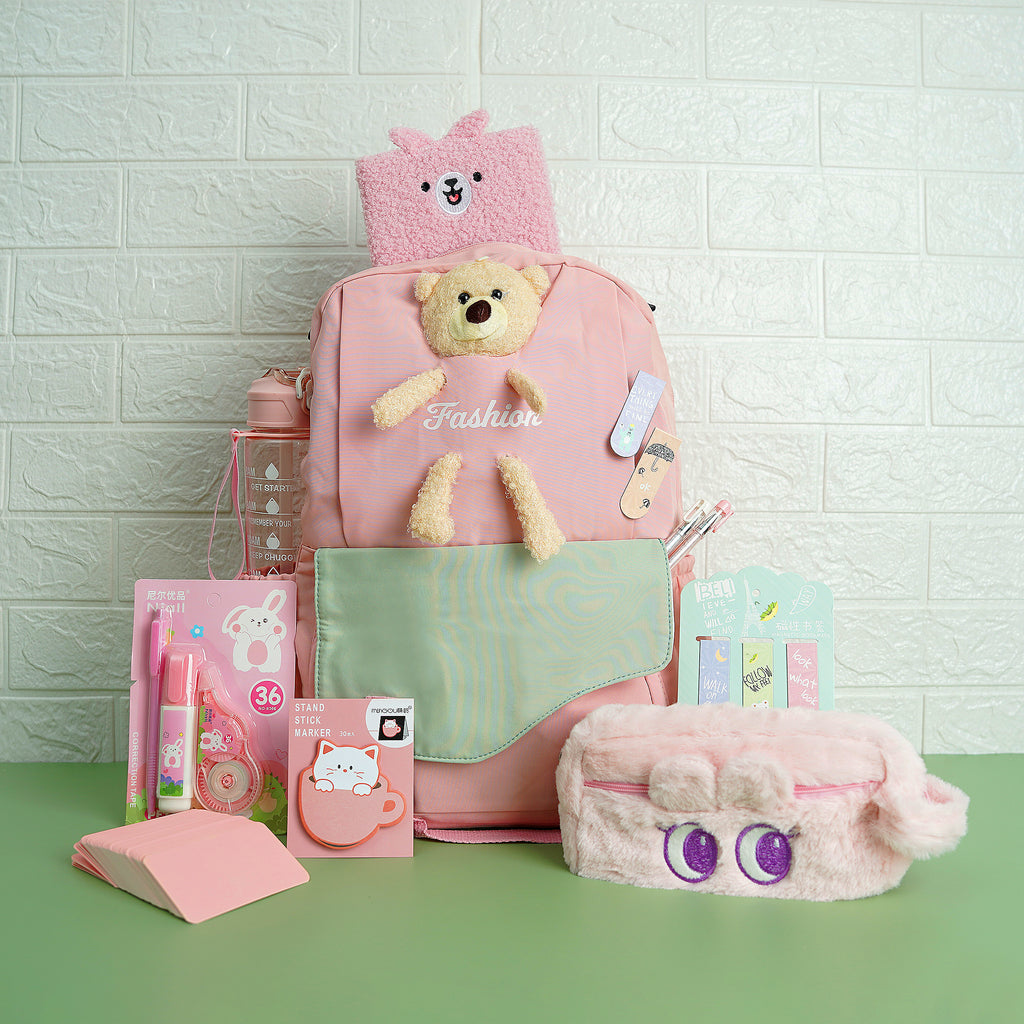 Happy Pink Bear Back to School Stationery Deal