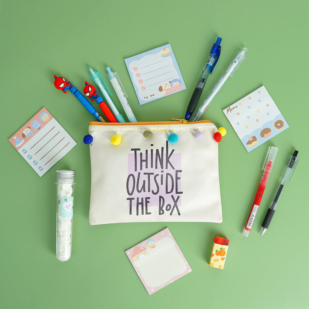 Think Outside The Box Stationery Pouch with Stationery