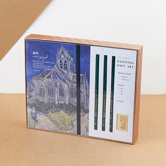 Van Gogh Art Cover Sketchbook & Painting Gift Set