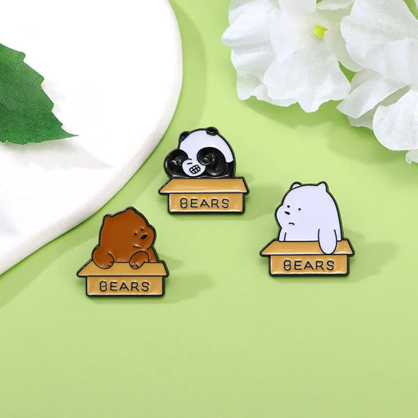 'We Bare Bears' Enamel Pin And Broach