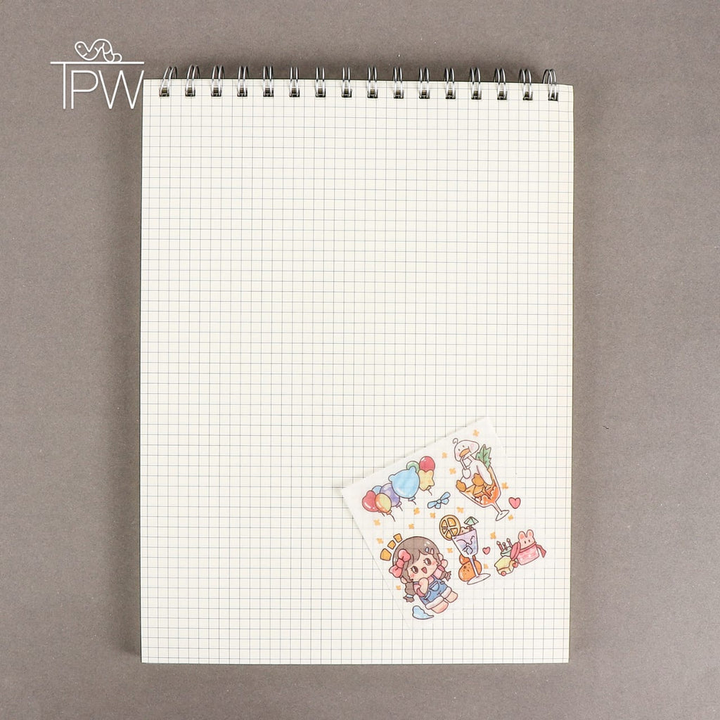 A4 Large Size Flip Up Type Grid/Checked Notebook