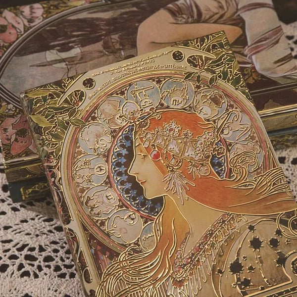 Great Mucha & Love Poems Theme Notebook And Journal