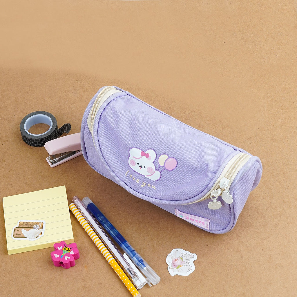 Cute Teddy Bear Large Capacity Pouch And Pencil Case