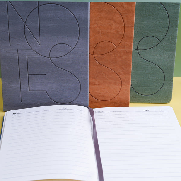 Engraved 'Notes; Hardcover Notebook Diary