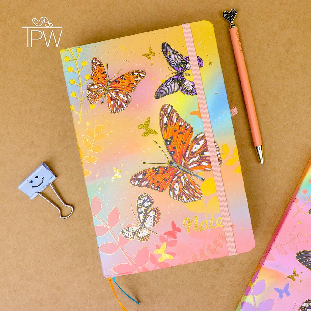 Adorable Glittered Butterfly Notebook