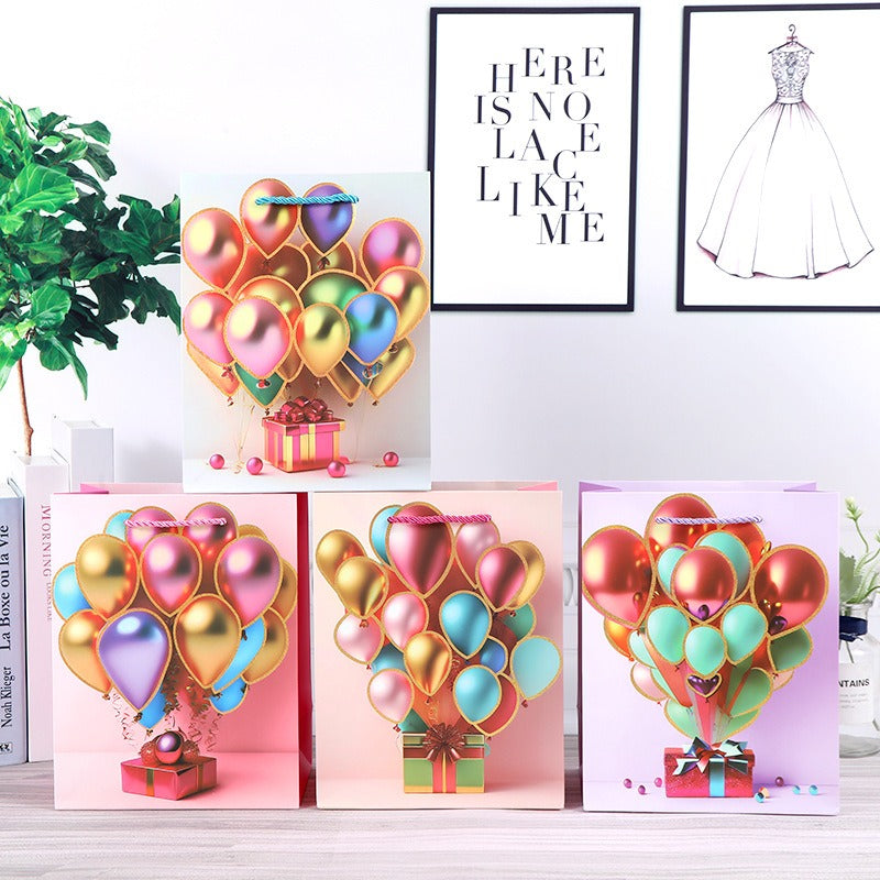 Glitter Balloon Gift Bags