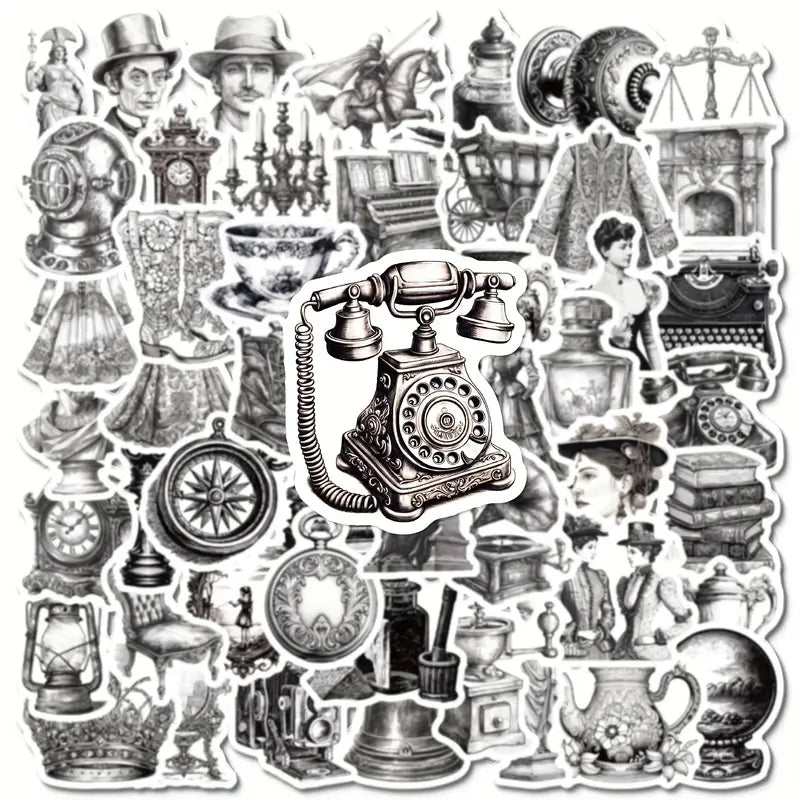 50pcs Vintage Medieval Stickers