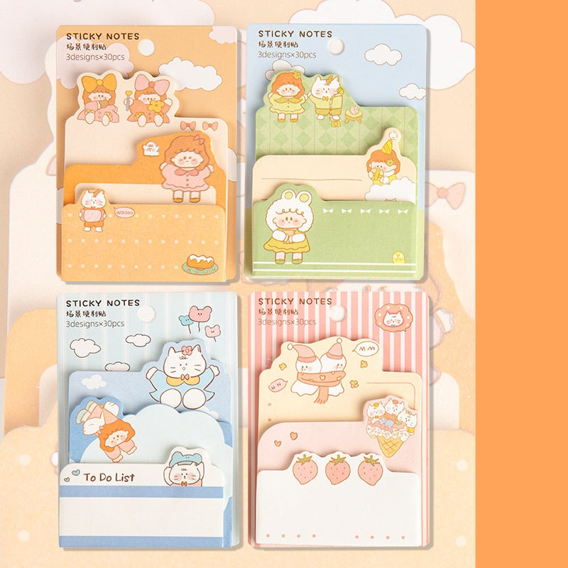 Picnic Series Sticky Notes - Set of 4