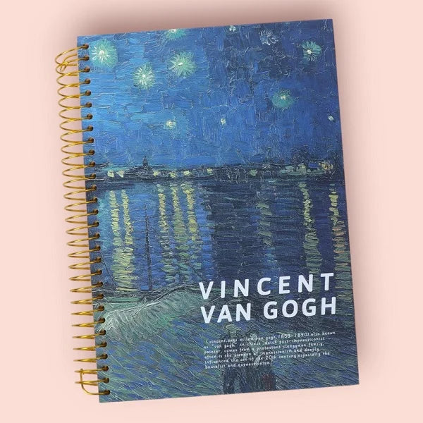 Vincent Van Gogh Starry Night Coil Register Notebook – thepaperworm