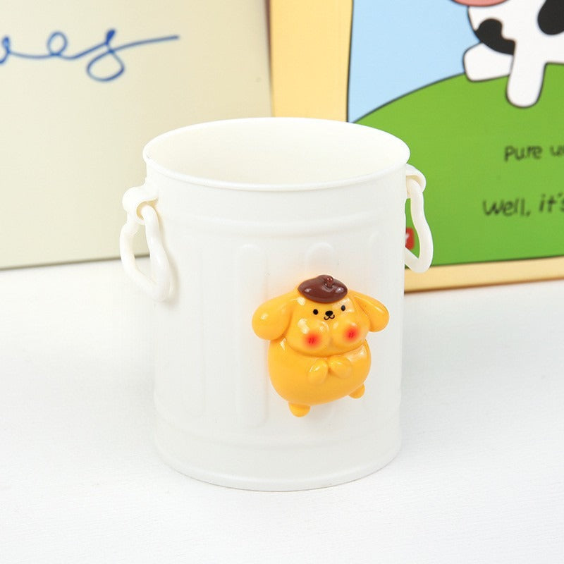 Cute Cartoon Pen Holder with Broach