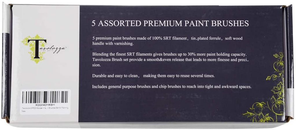 Tavolozza 5 Pieces Premium Paint Brush Set