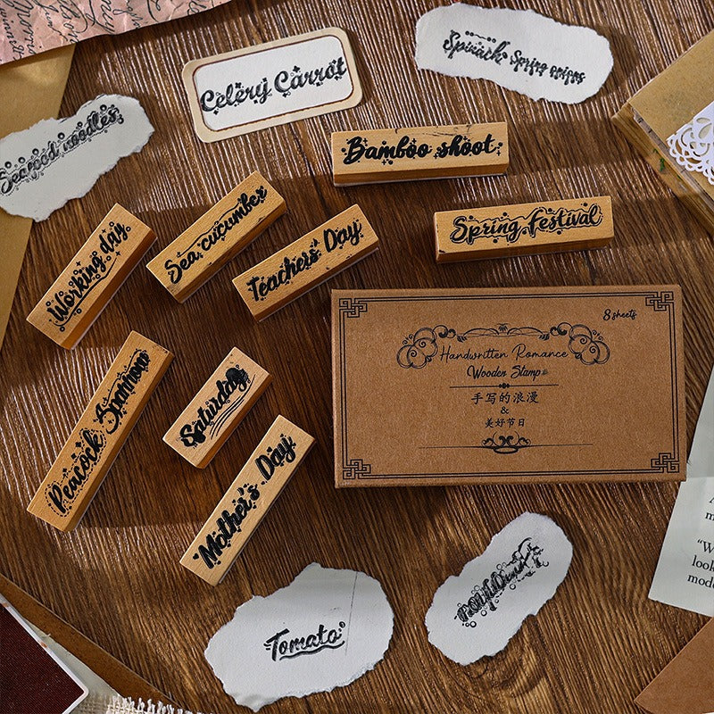 Hand Written Wooden Stamps