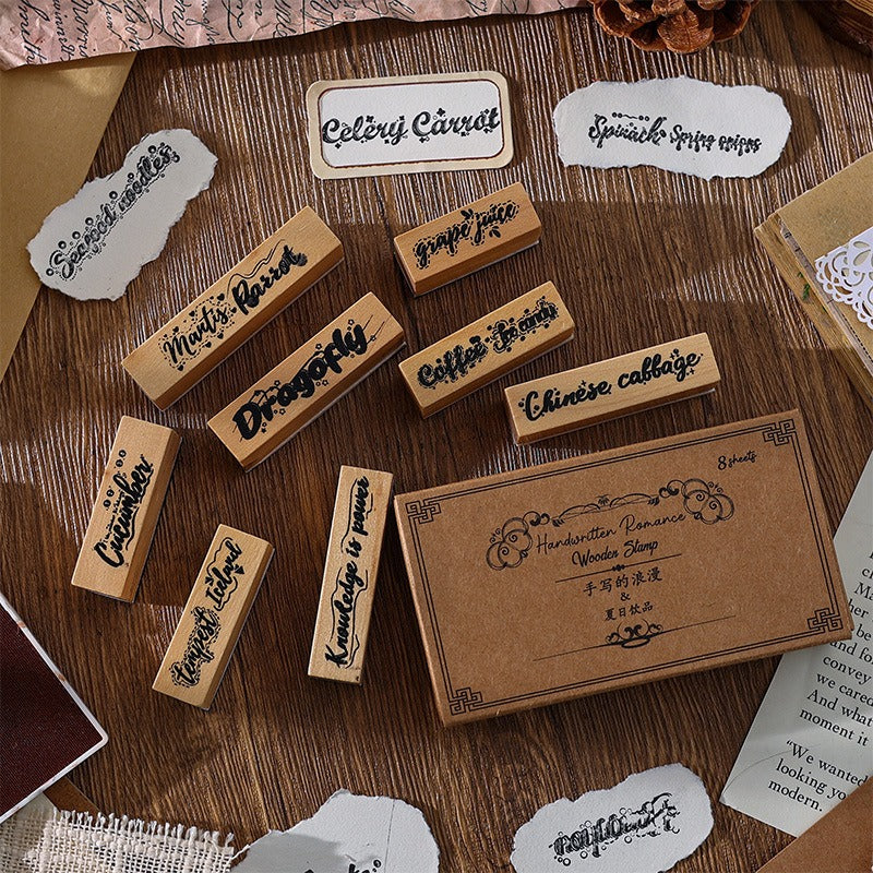 Hand Written Wooden Stamps