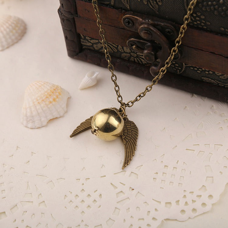 Harry Potter Golden Snitch Pendant Necklace Keychain