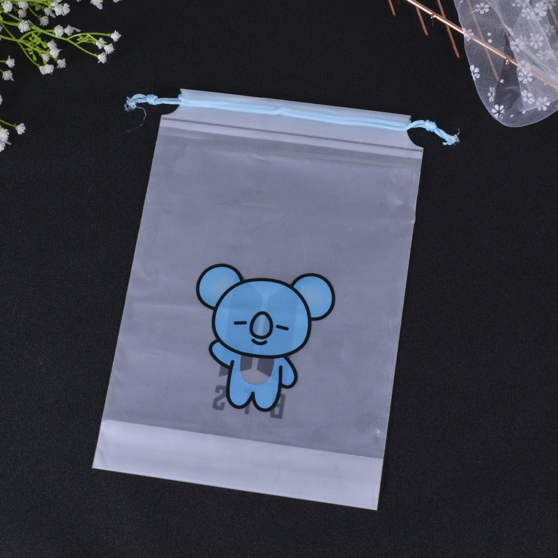 BTS BT21 Cartoon Drawstring Travel Bag